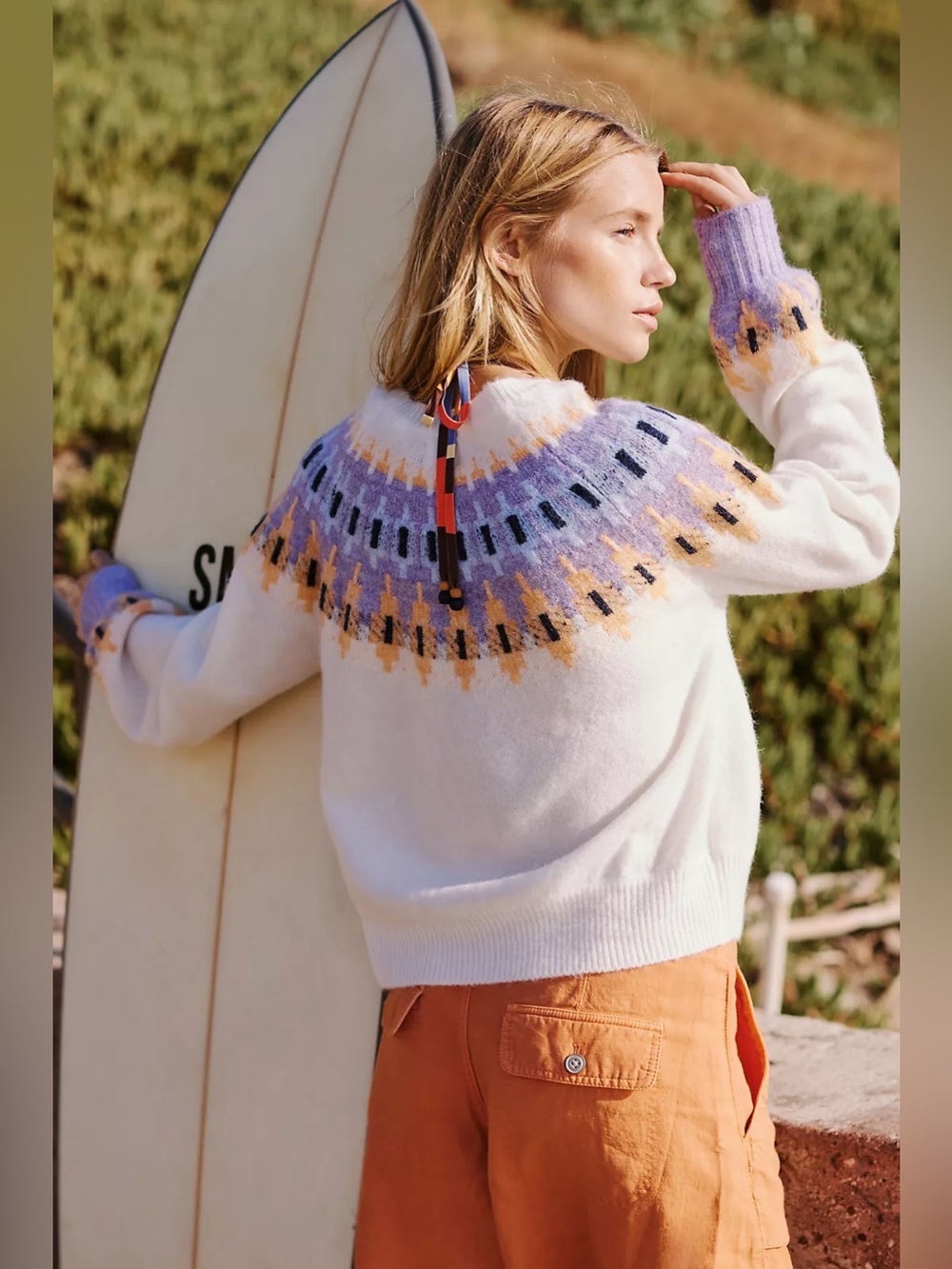 ANTHROPOLOGIE | XS SUNDRY FAIRISLE CREWNECK WOOL SWEATER MULTICOLOR